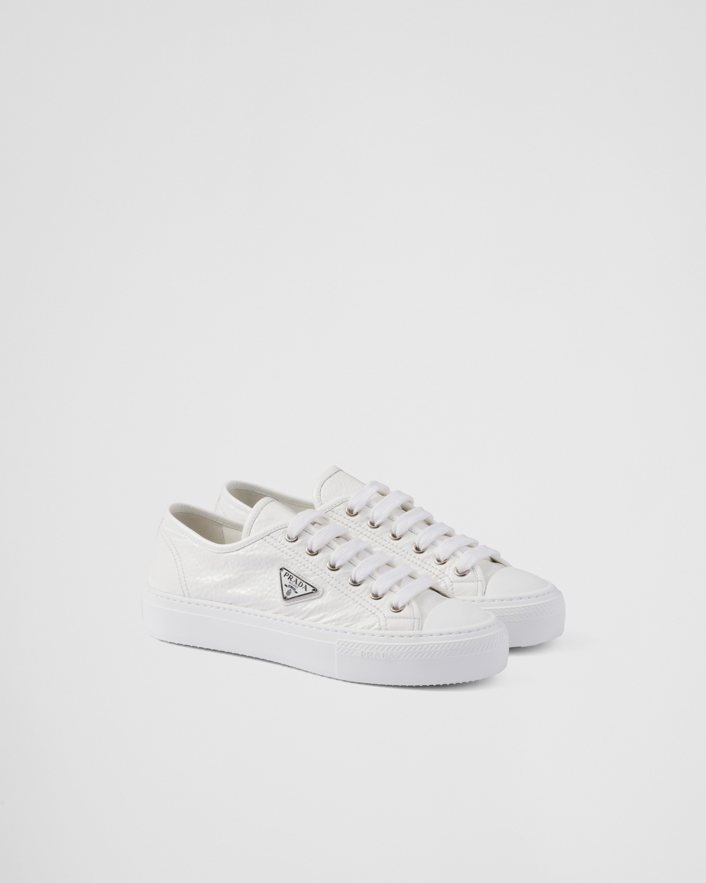 Naplak patent leather sneakers | Prada US