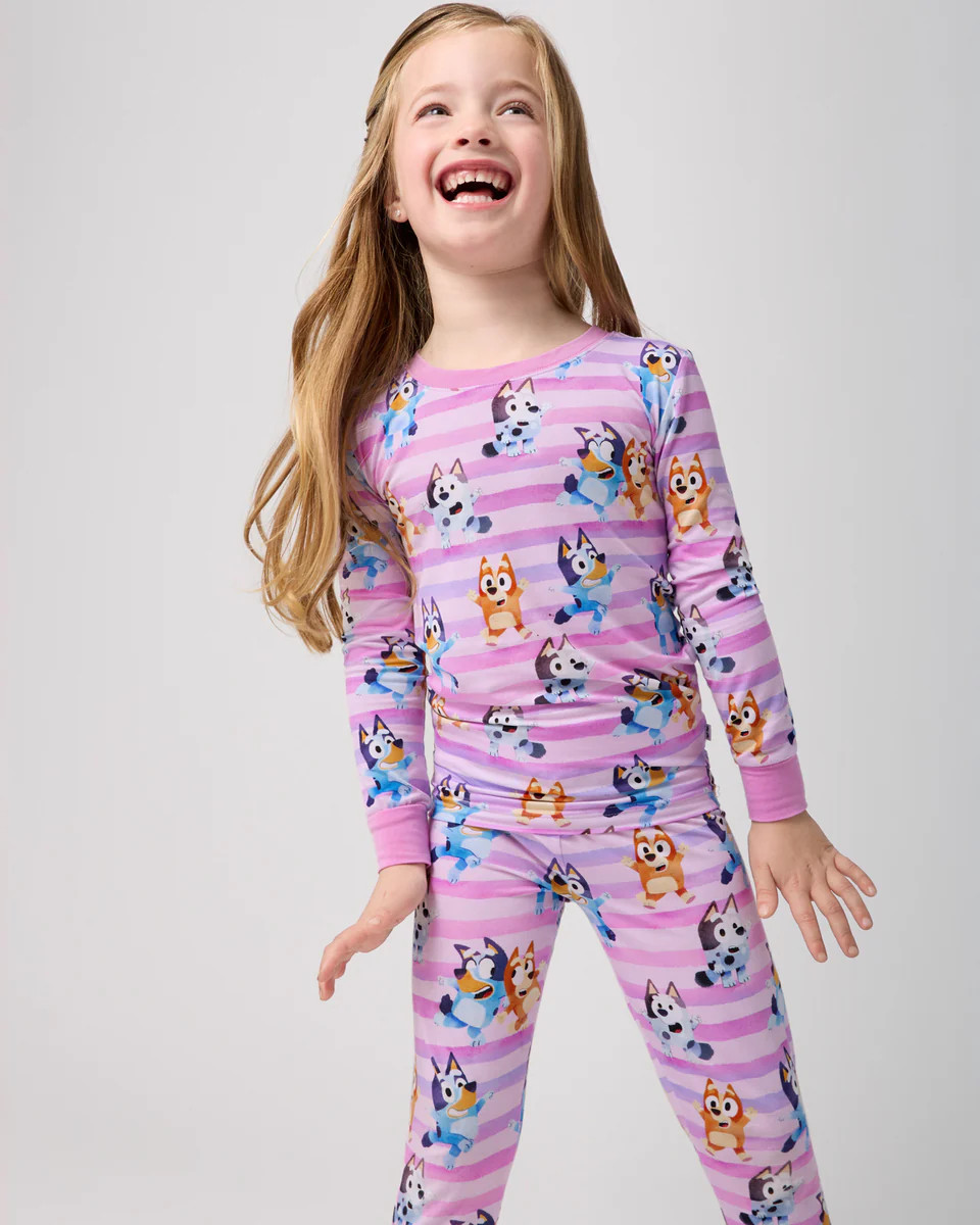Pink Bluey Dance All Day Two-Piece Pajama Set | Little Sleepies