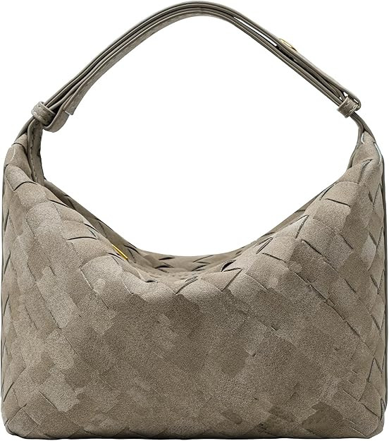 Vegan Leather Woven Tote Bag, Leather Braided Purse Clutch Purse, Woven Top-Handle Shoulder Handb... | Amazon (US)