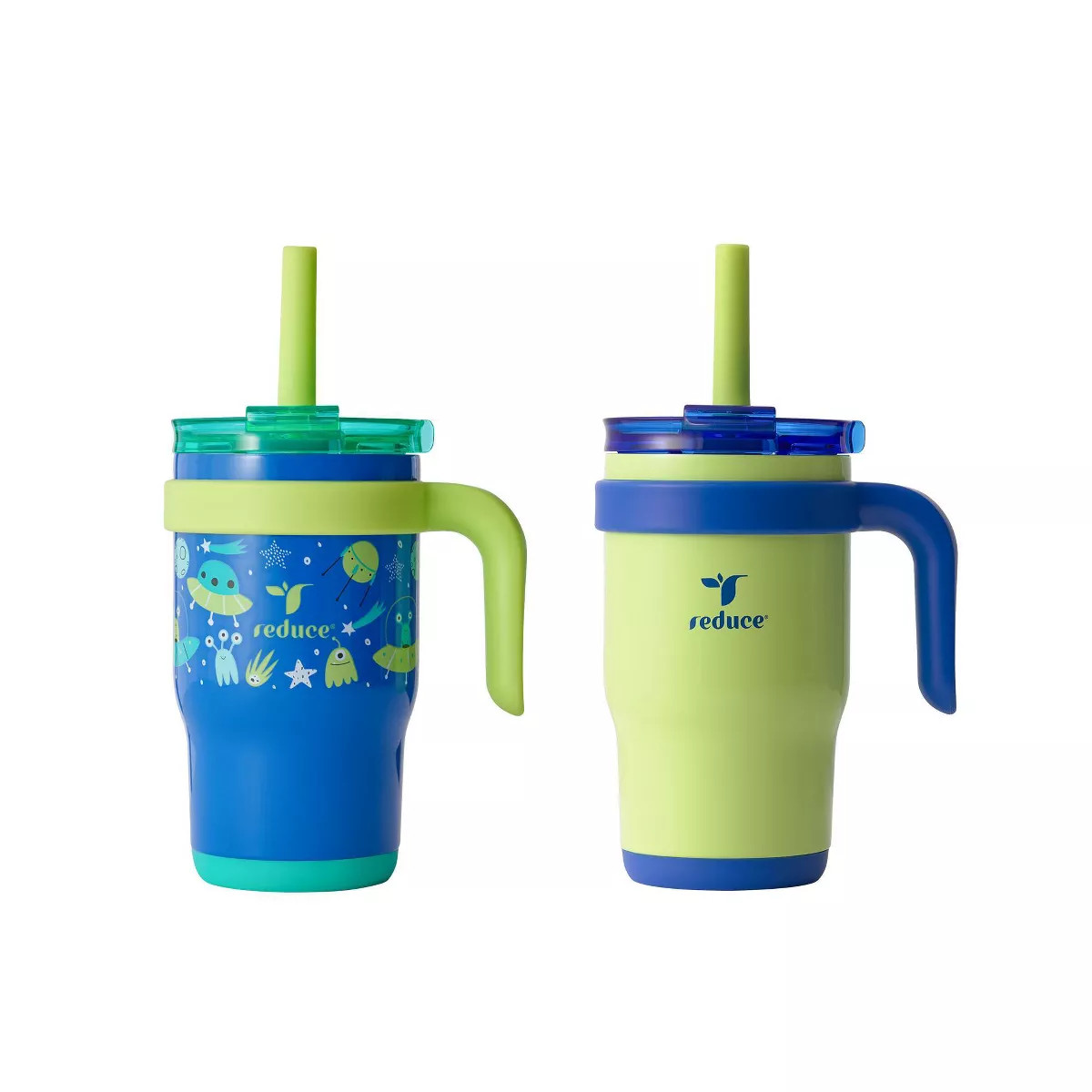 Reduce 14oz 2pk Coldee Kids Mugs with Spill-Proof Straw | Target