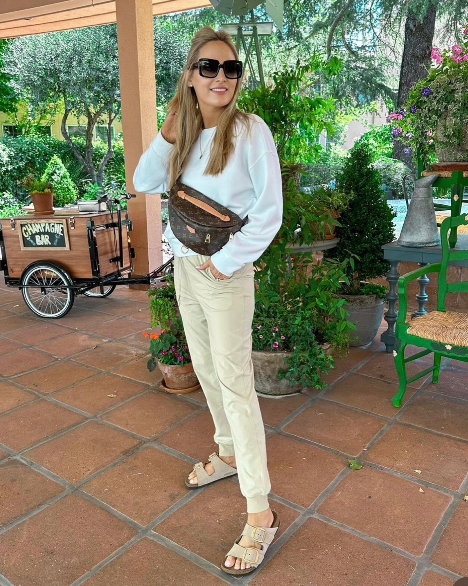 My exact travel outfit link. Lululemon joggers wearing a size 6. Spanks ultrasoft sweatshirt, wearing a size small. Use discount code: JESSXSPANX 

#LTKover40 #LTKBacktoSchool #LTKsalealert