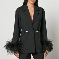 Sleeper Girl With Pearl Feather-Trimmed Crepe Blazer - M | Coggles (Global)