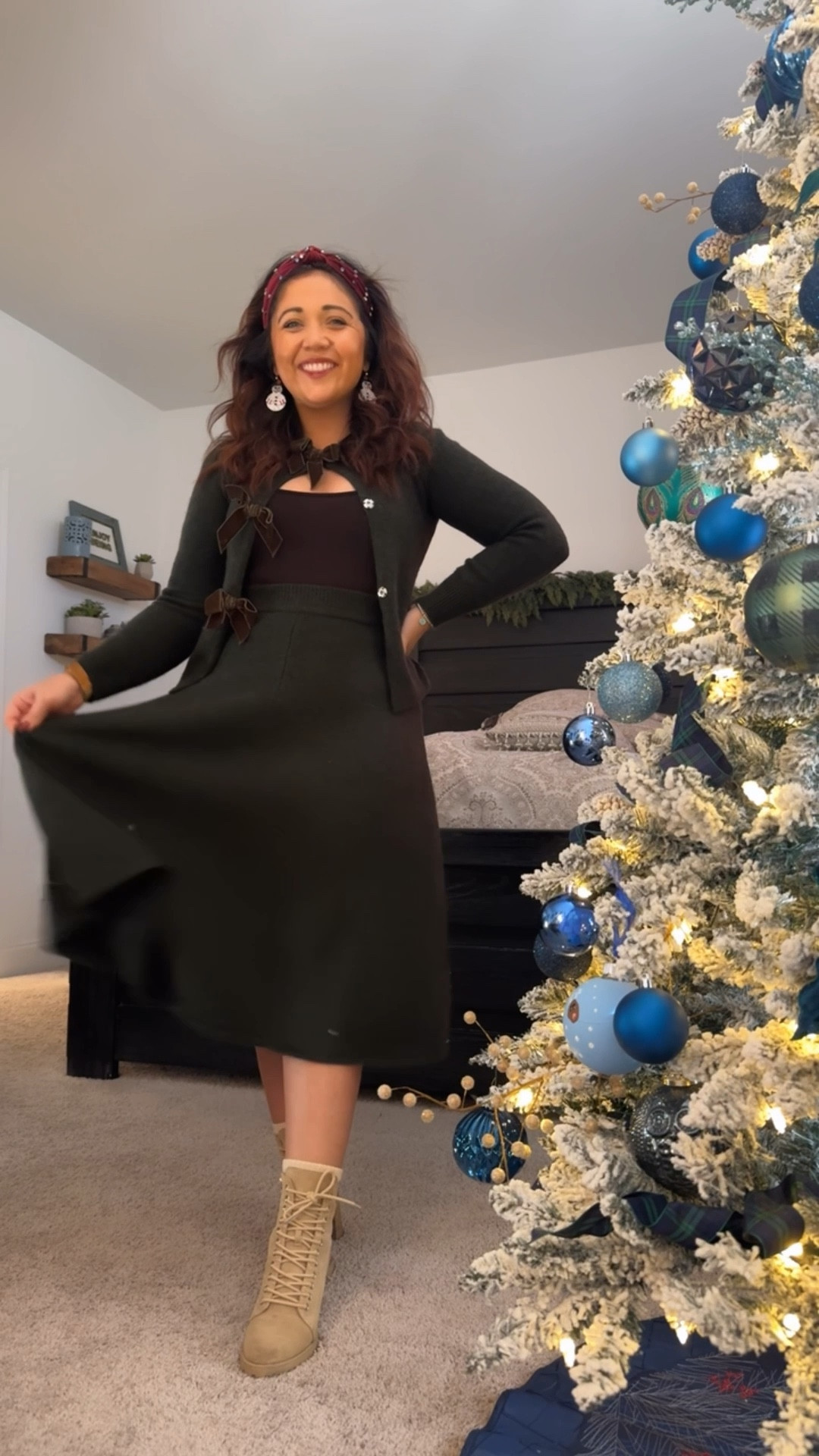 A little festive winter outfit for dinner date 💚 the snowman earrings felt fitting with Nashville’s weather ☃️

#LTKootd #LTKdayinmylife #LTKgrwm