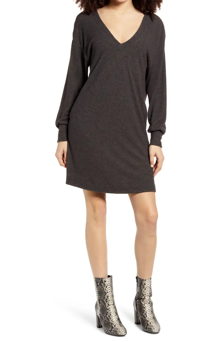 Double-V Long Sleeve Knit Dress | Nordstrom