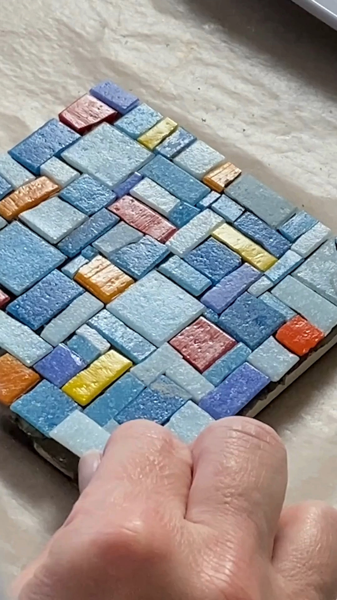 People always ask why mosaics take so long…

This is why.

Every single piece is hand-cut and hand-placed…one tiny tessera at a time. No shortcuts, no machines, no mass production. Just patience, precision, and a deep love for the process.

It’s slow…but that’s what makes it meaningful.

Sharing a few of my go-to tools + adhesives that are always part of the process ✨

For mosaic tips, tutorials, inspiration, and so much more please visit my YouTube channel: YouTube.com/julieweilbacher, and follow @julieweilbacher on Instagram.

#mosaic #coasters #mosaiccoasters #colorblock #springhomedecor #summerhomedecor #etsyhome #handmadehome #slowart #arttools

#LTKHome