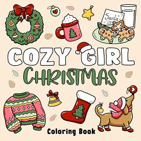 Cozy Girl Christmas Coloring Book: Bold and Easy Designs for Adults & Teens (Cozy Girl Series)   ... | Amazon (US)