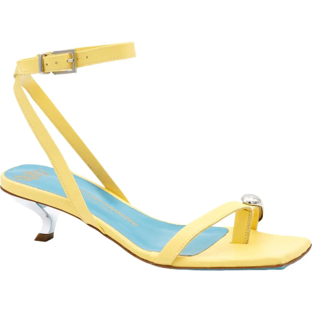 Valentina Rangoni Velia Ankle Strap Sandal in Canarino Parm at Nordstrom, Size 8.5 | Nordstrom