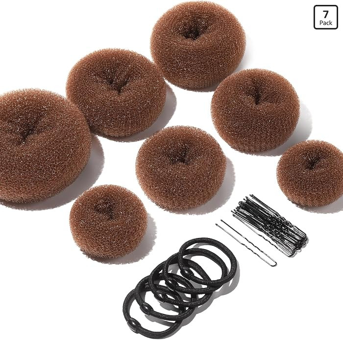 Teenitor Hair Bun Maker, 7pcs Bun Donuts for hair Buns(1 Extra-Large, 2 Large, 2 Medium, 2 Small)... | Amazon (US)