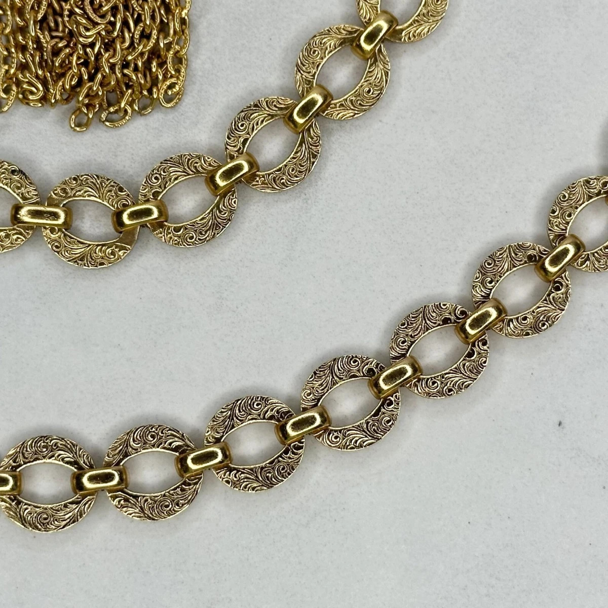 Napier Vintage Tassel Gold Tone Belly Body Metal Chain Link Belt Size XS Small S | eBay US