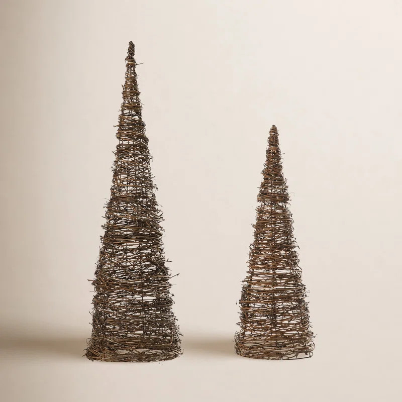 Christmas Rattan Table Tree Decor (Set of 2)ByThe Holiday Aisle®4.5Rated 4.5 out of 5 stars.128 ... | Wayfair North America