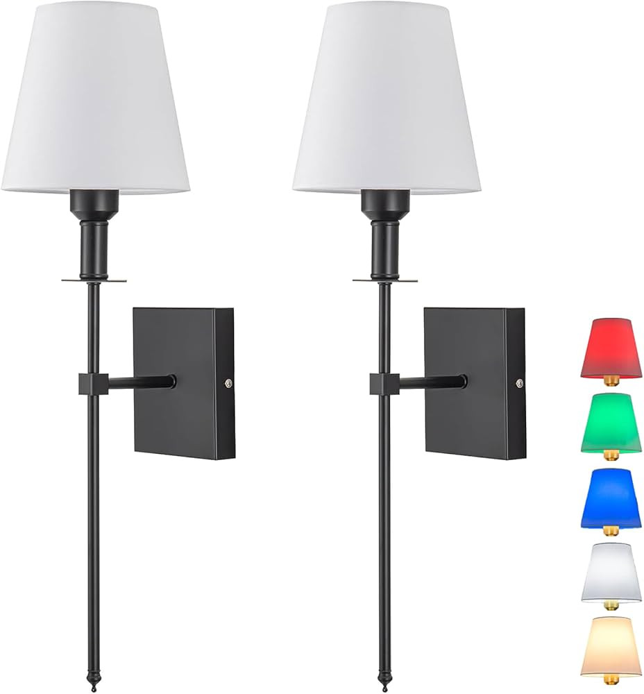 Wall Light Battery Operated Sconce Set Of 2，not Hardwired Fixture,Battery Powered Wall Sconce W... | Amazon (US)