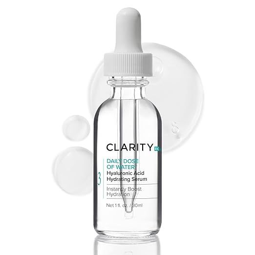 ClarityRx Daily Dose of Water Hyaluronic Acid Hydrating Face Serum, Natural Plant-Based Daily Moi... | Amazon (US)