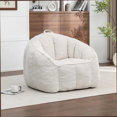 Giant Bean Bag Chair Sofa For Adults Teens, Comfy Corduroy Large Bean Bag Chairs With Armrests For Bedroom Living Room, Adult Beanbag Lazy Sofa Couch | Wayfair North America