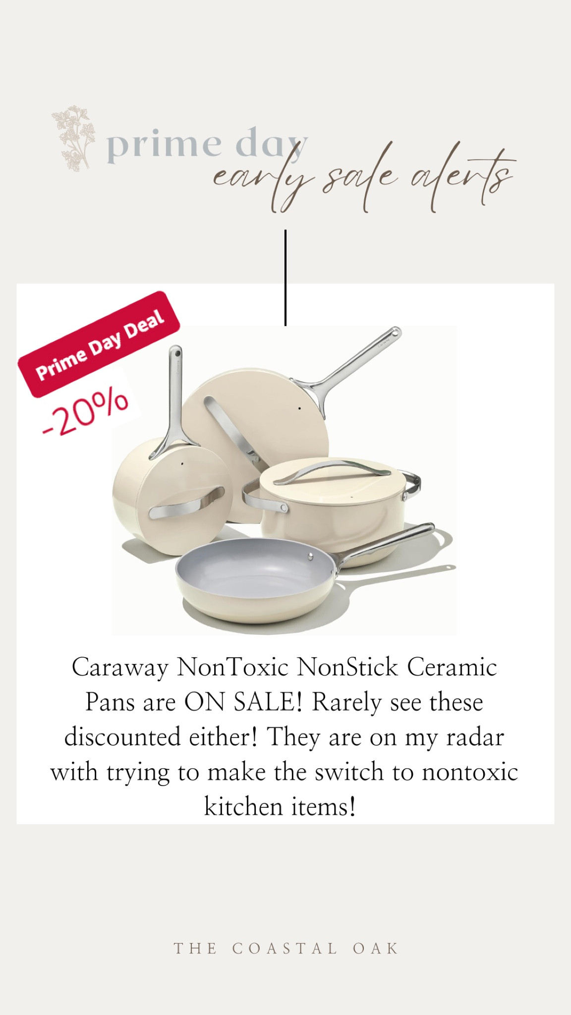 Caraway Nonstick Non Toxic Ceramic Cookware on SALE for Prime Day! Never see this discounted! 

#LTKSaleAlert #LTKSeasonal #LTKHome