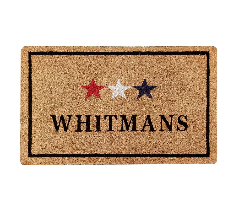 Patriotic Icon Personalized Doormat, 22 x 36&amp;quot;, Multi | Pottery Barn (US)
