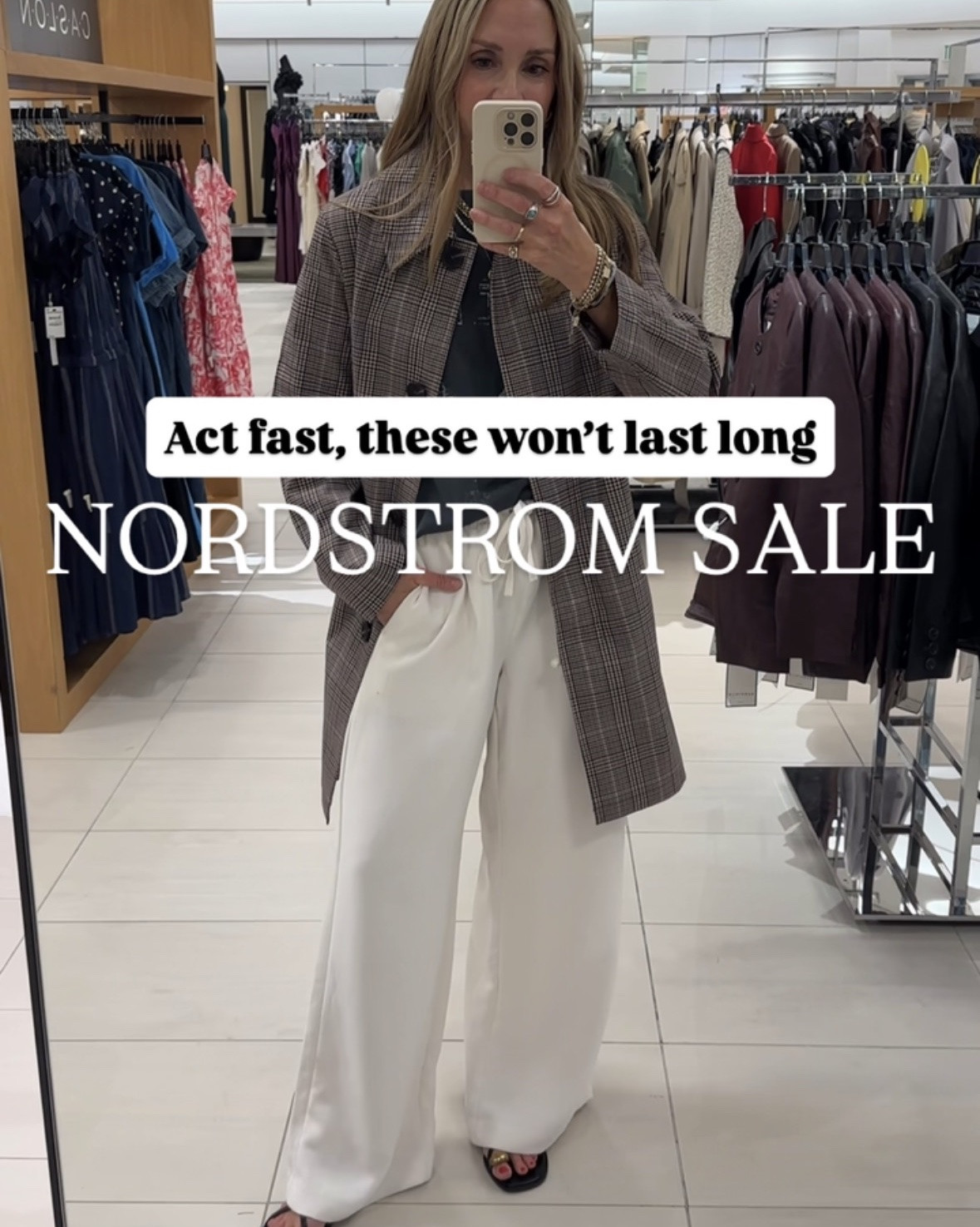 @nordstrom sale pro tip: denim and sweaters go fast, but don’t forget to check out handbags & accessories! Clothes alone don’t make an outfit, it’s the details that make all the difference!

Sharing a few outfits featuring our favorite items of the sale! Happy shopping!🛍️ 

I’m 5’6” and wear small in tops and jackets and 26 in jeans.

#LTKOver40 #LTKSaleAlert #LTKootd