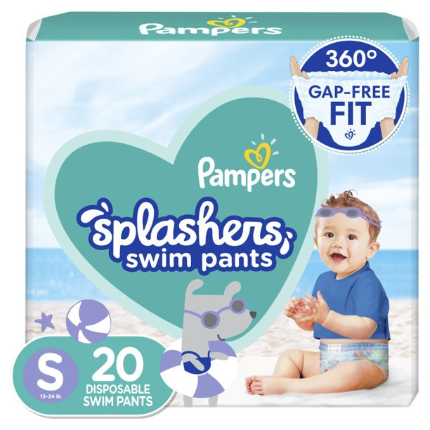 Pampers Splashers Snug Fit Swim Diapers, Size S, 20 ct | Walmart (US)