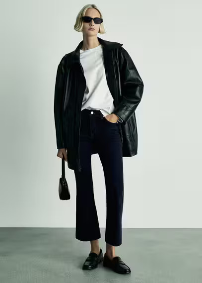 Sienna flare crop jeans rinse wash open blue - Woman - 4 - MANGO | MANGO (UK)