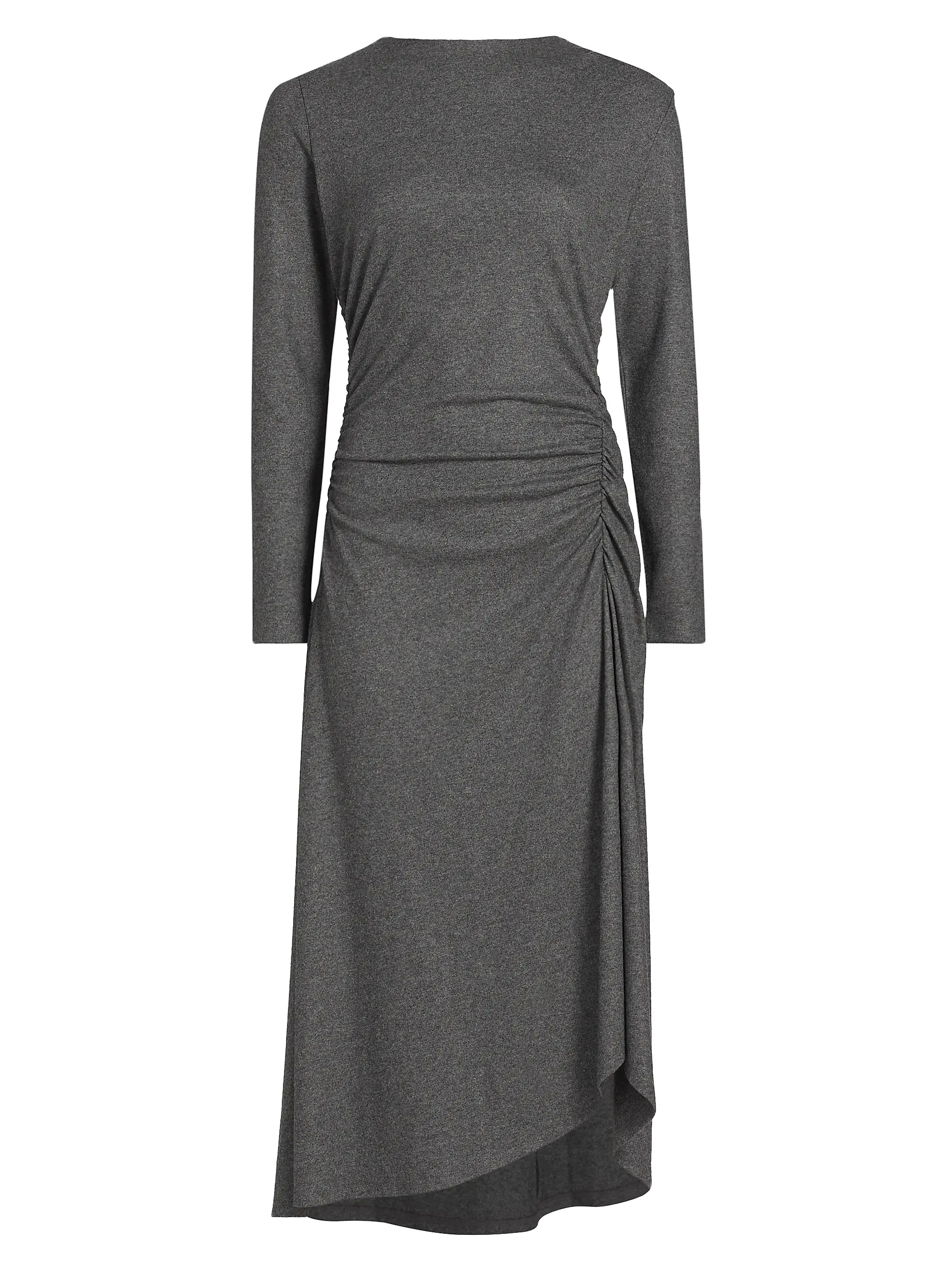 Theodora Ruched Heathered Midi-Dress | Saks Fifth Avenue