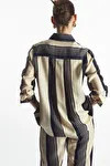 OVERSIZED STRIPED SATIN SHIRT - NAVY / CREAM / STRIPED - COS | COS UK