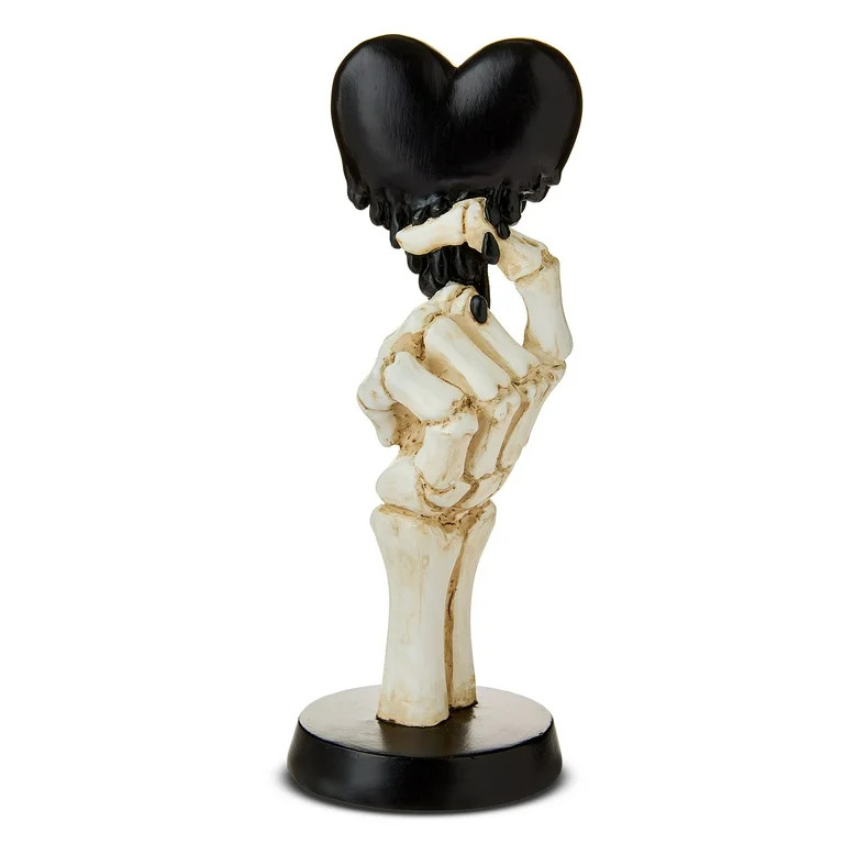 Skeleton Hand Holding Heart Tabletop Decor, Black & White, 7", Halloween by Way To Celebrate | Walmart (US)