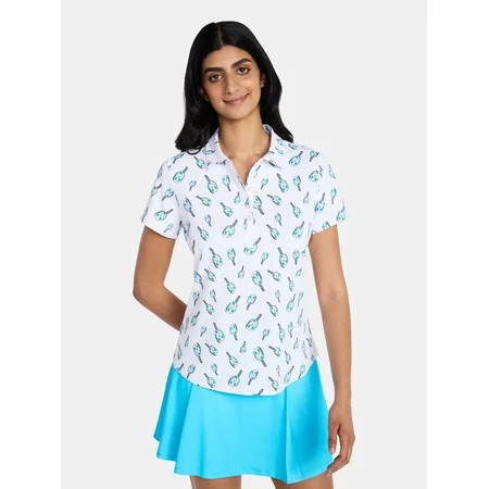 Birdie Bound Women’s Polo Shirt with Short Sleeves, Sizes XS-XXL | Walmart (US)