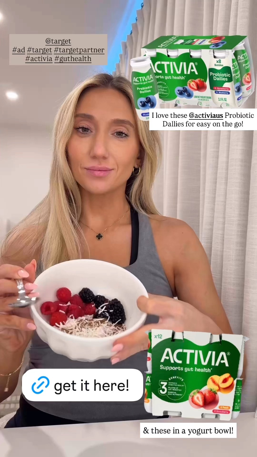 #ad When you’re looking to an easy way to support your gut health: 

I’m so excited to take part in the @activitaus gut health 14 day challenege, and even more excited how easy it is to get them at @target #targetpartner #target #actvitia #guthealth

It’s no surprise I deal with minor digestive discomfort, so hoping that adding in the Activia products twice a day for two weeks can help reduce those symptoms and help me with my tummy troubles a bit! Hope you’ll join me, all linked in stories for you! @Shop.LTK #liketkit liketk.it/xx