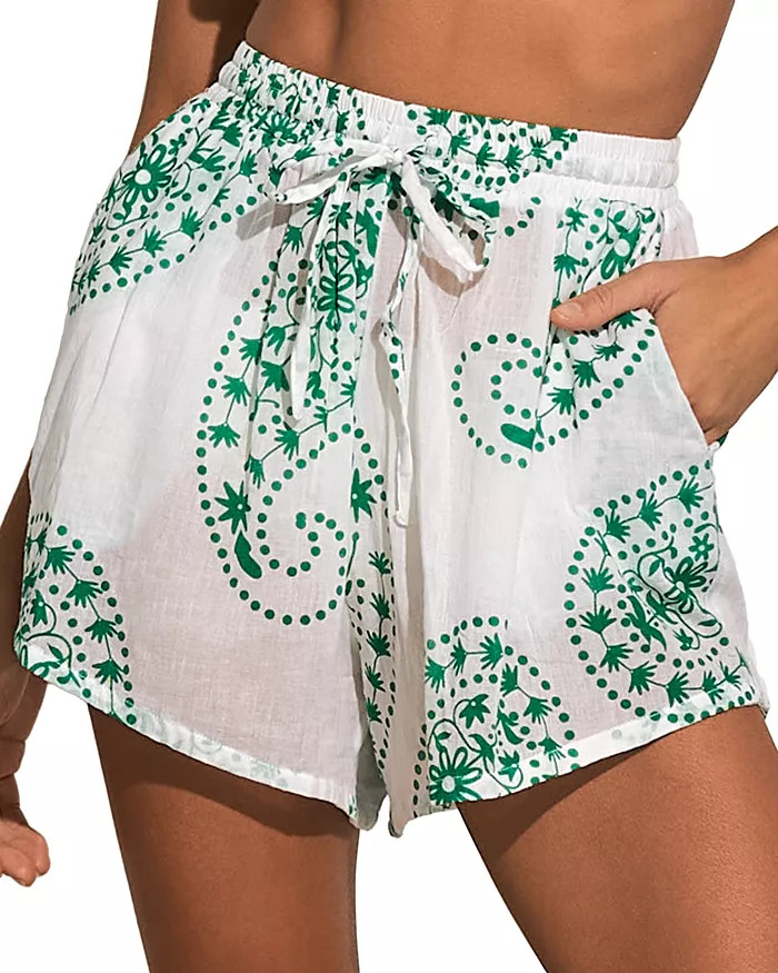 Elan Elastic Waistband Printed Swim Cover Up Shorts Back to results -  Women - Bloomingdale's | Bloomingdale's (US)