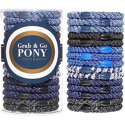 L. Erickson Grab & Go Pony Tube - Nouveau Neutrals - 15 Pack Ponytail Holder Hair Ties | Amazon (US)