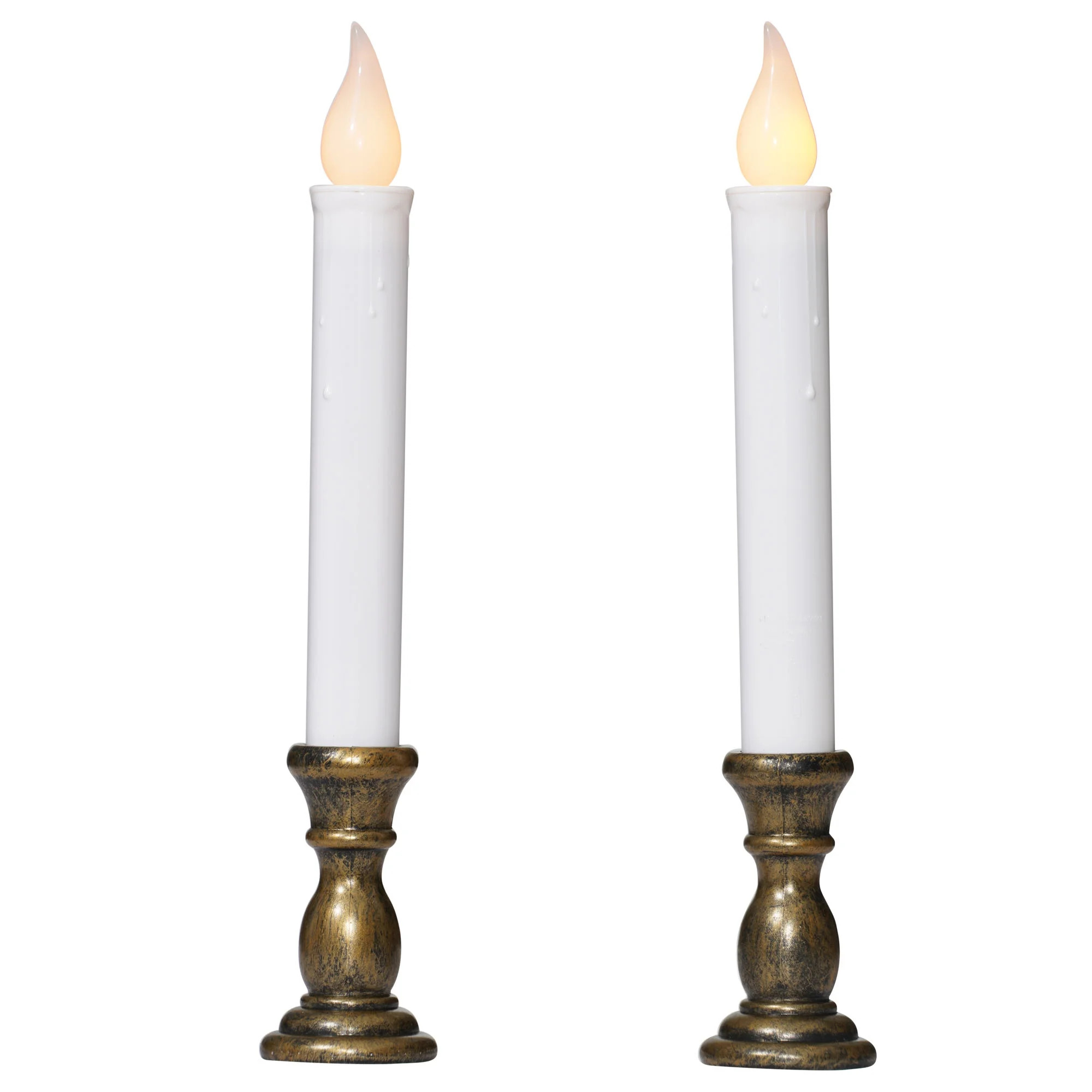 Indoor Battery-Operated LED Candle Lamps, Yellow, 2 Count, by Holiday Time | Walmart (US)