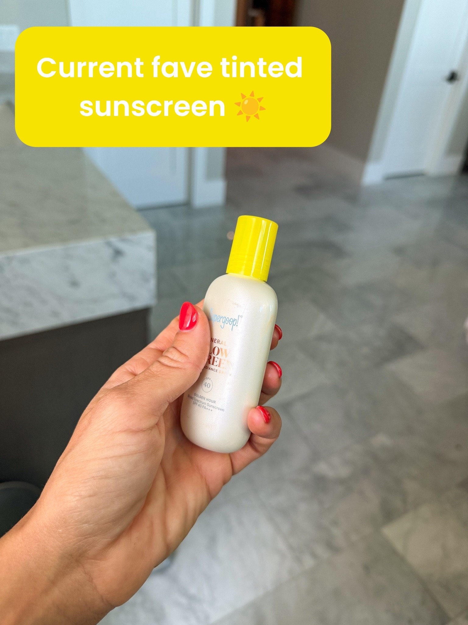 I love the light coverage of this sunscreen - first step in my makeup and sometimes I just wear it alone.