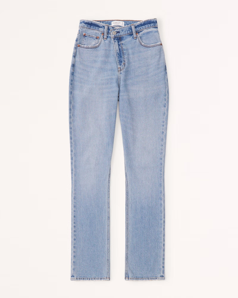 Curve Love Ultra High Rise 90s Slim Straight Jean | Abercrombie & Fitch (US)