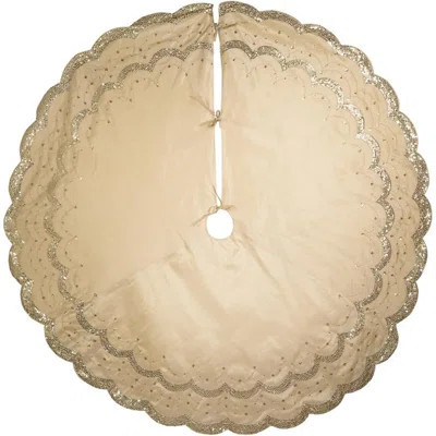 Sequins Scalloped Embroidered Tree Skirt | Wayfair North America