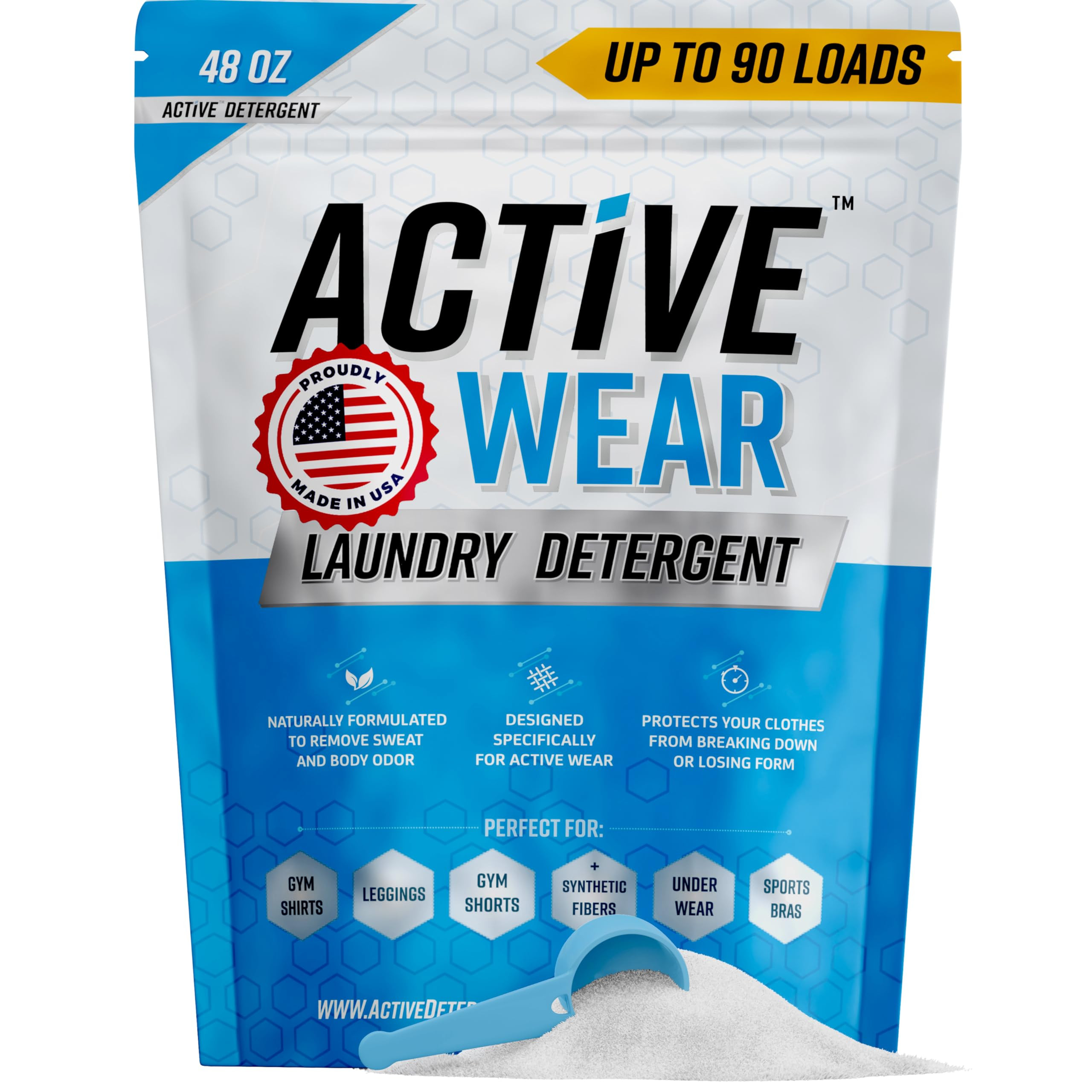 Active Wear Laundry Detergent & Soak - Formulated for Sweat and Workout Clothes - Natural Perform... | Amazon (US)