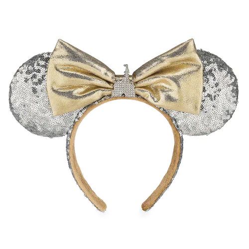 Minnie Mouse Cinderella Castle Ear Headband - Silver Sequins - Walt Disney World | Disney Store