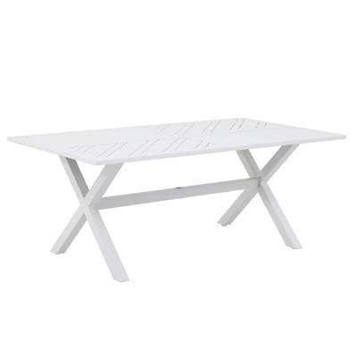 allen + roth Chatham Pier Rectangle Outdoor Dining Table 40.15-in W x 72.24-in L with Umbrella Ho... | Lowe's
