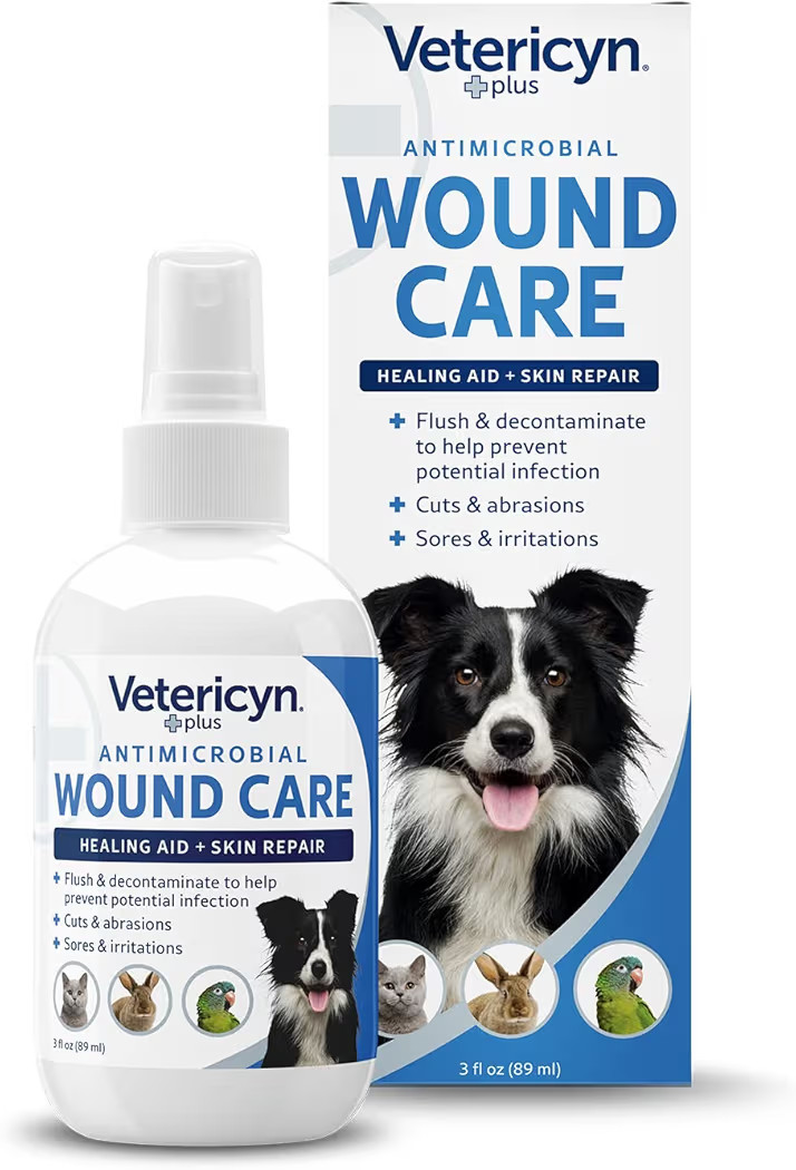 Vetericyn Plus Dog Wound Care Spray | Healing Aid and Skin Repair, Clean Wounds, Relieve Dog Skin... | Amazon (US)