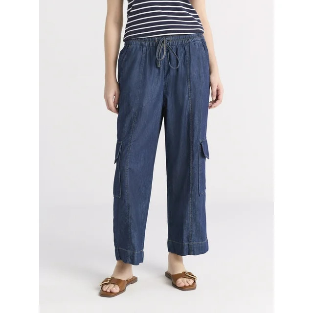 Free Assembly Women's Pull On Cargo Pants, 26" Inseam, Sizes XS-XXL - Walmart.com | Walmart (US)