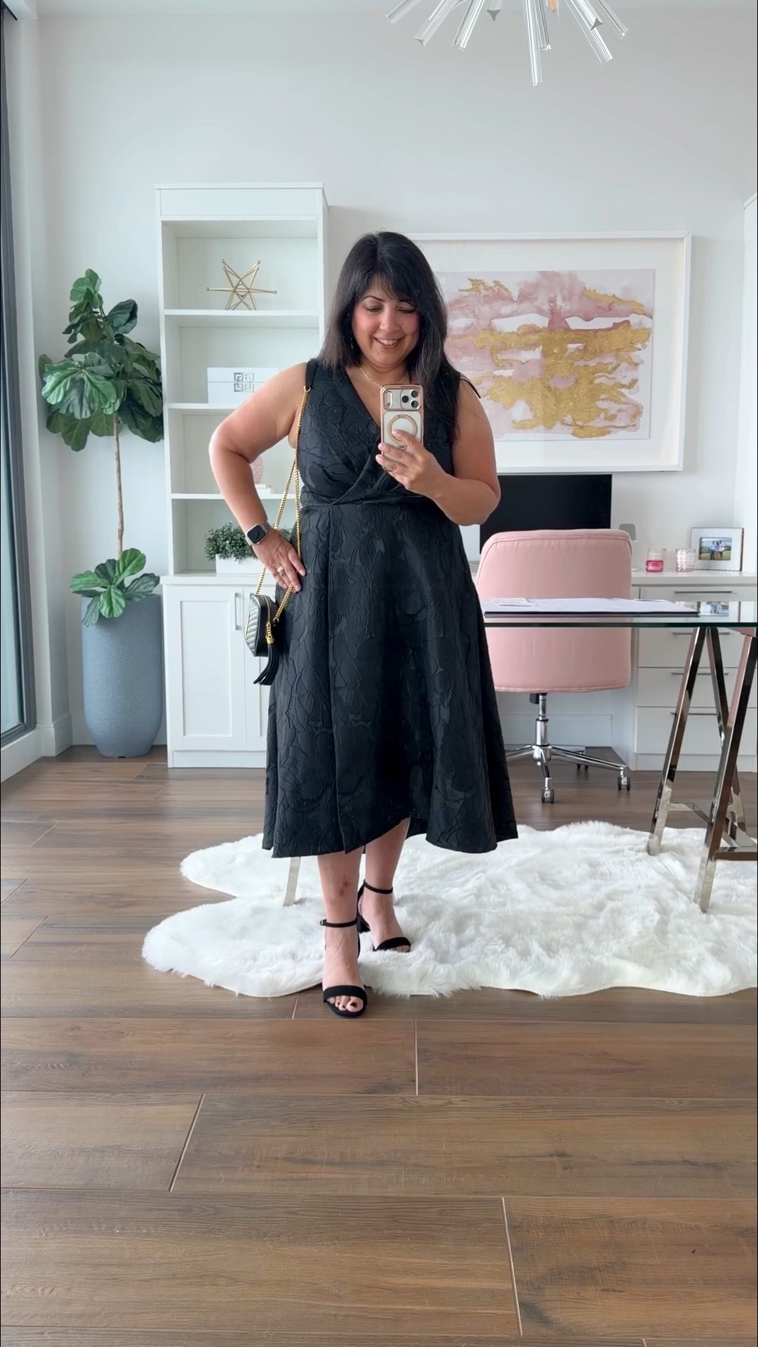 Winter wedding guest outfit, formal holiday party dress, New Year’s Eve outfit and formal wedding guest dress. Available in regular and petite sizes. The black on black material and design is so pretty and elegant! 

Wedding guest dress size 12 petite. Amazon black strappy heels true to size. YSL Mini Lou bag.

Men’s wedding guest suit linked below too. 

#LTKHoliday #LTKPetite #LTKWedding