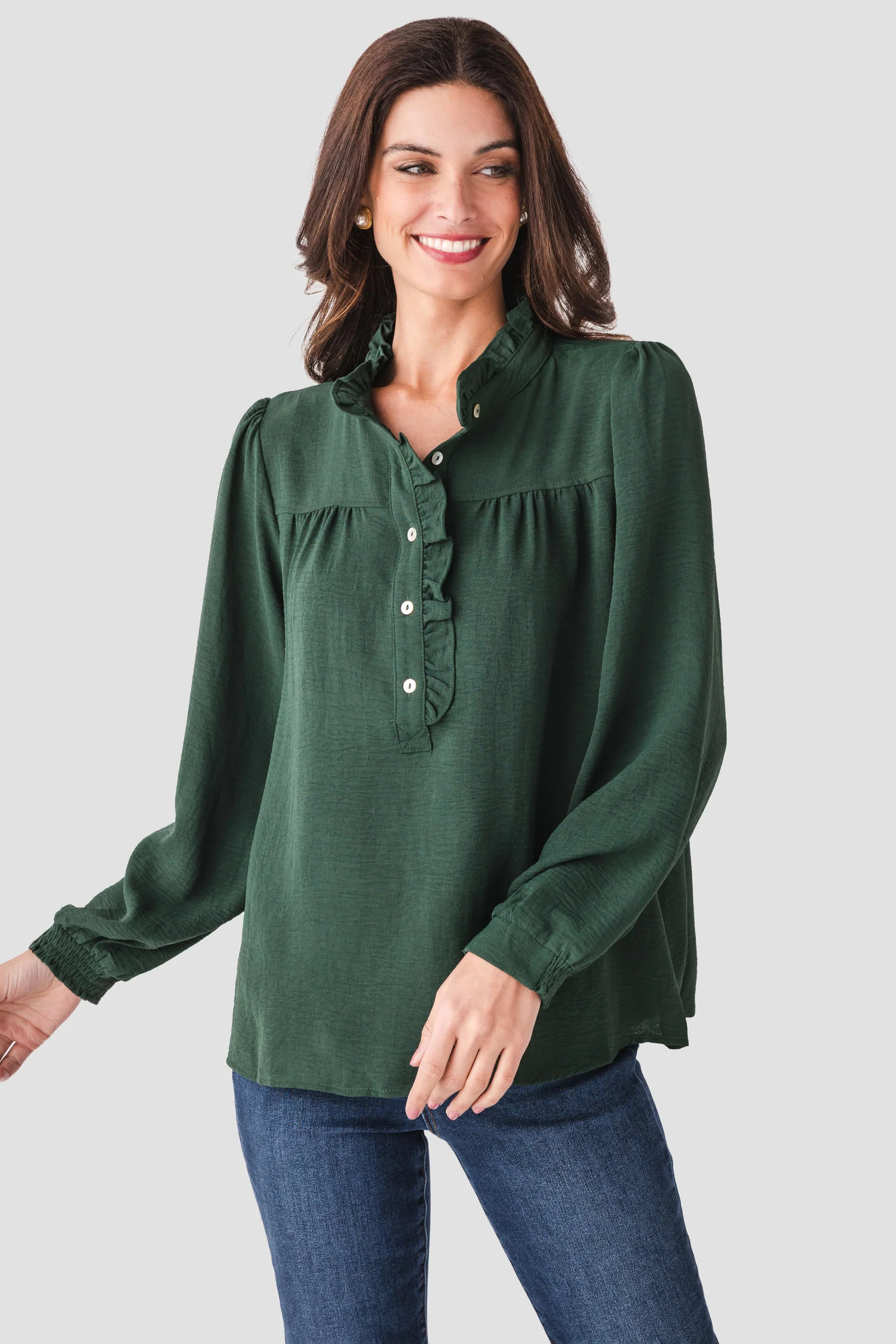 Jodifl Ruffle Detail Top | Social Threads