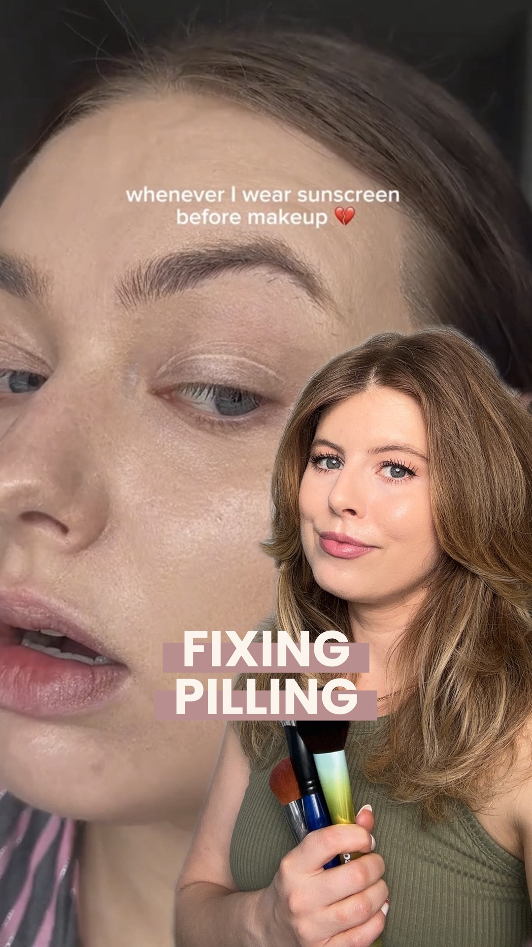 There are SOME sunscreens that pill...but many brands are aware of this now and formulate their products to avoid this issue, so we have to address application.

It's hard to sit and wait for our sunscreen to dry down...so don't! Get up and do something else lol

What I’m using:
EltaMD Red Color Correcting Sunscreen