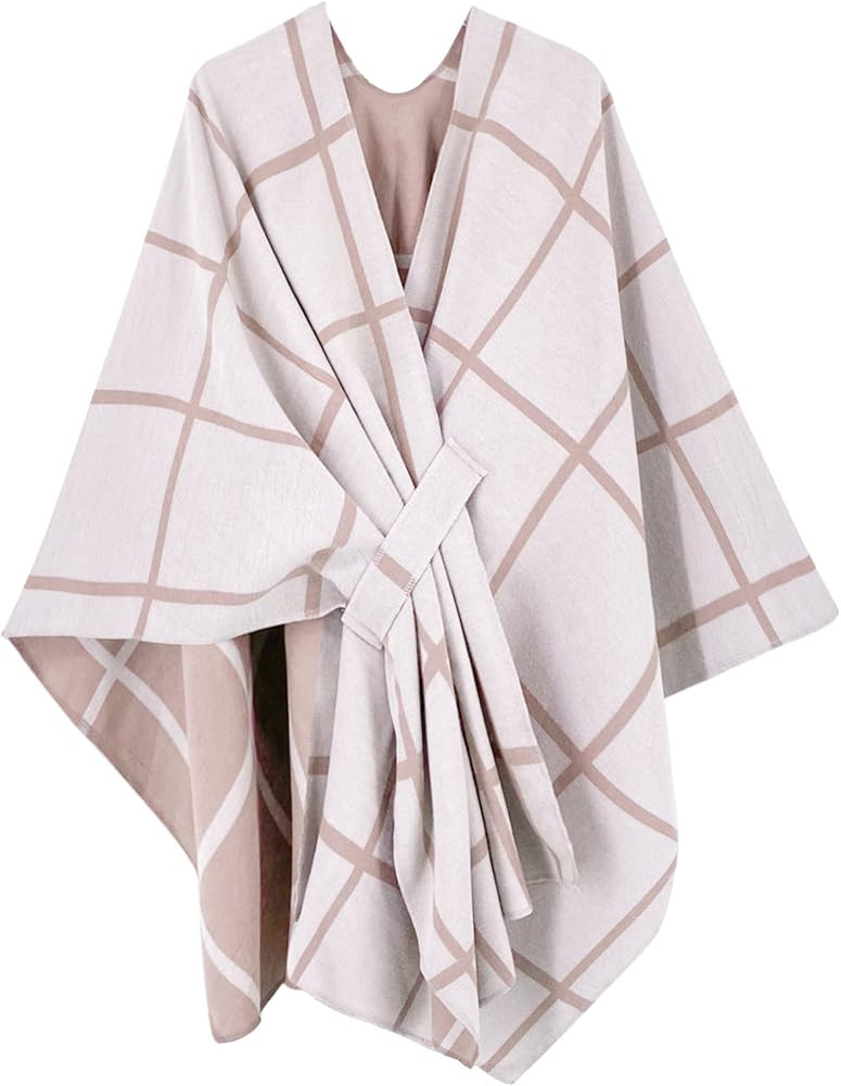 Moss Rose Women's Shawl Wrap Poncho Ruana Cape Open Front Cardigan Shawls for Fall Winter | Amazon (US)