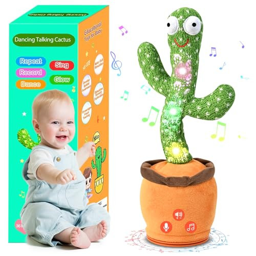 Easter Basket Stuffers for Toddler Boys Kids Baby Toys 0-6 3-6 6-12 12-18 Months Dancing Talking Cactus, Toddler Boys Girls Gifts for 2 3 4 5 6 7 8 9 10 Month Old Baby Toys for 1 Year Old Boy Girl | Amazon (US)