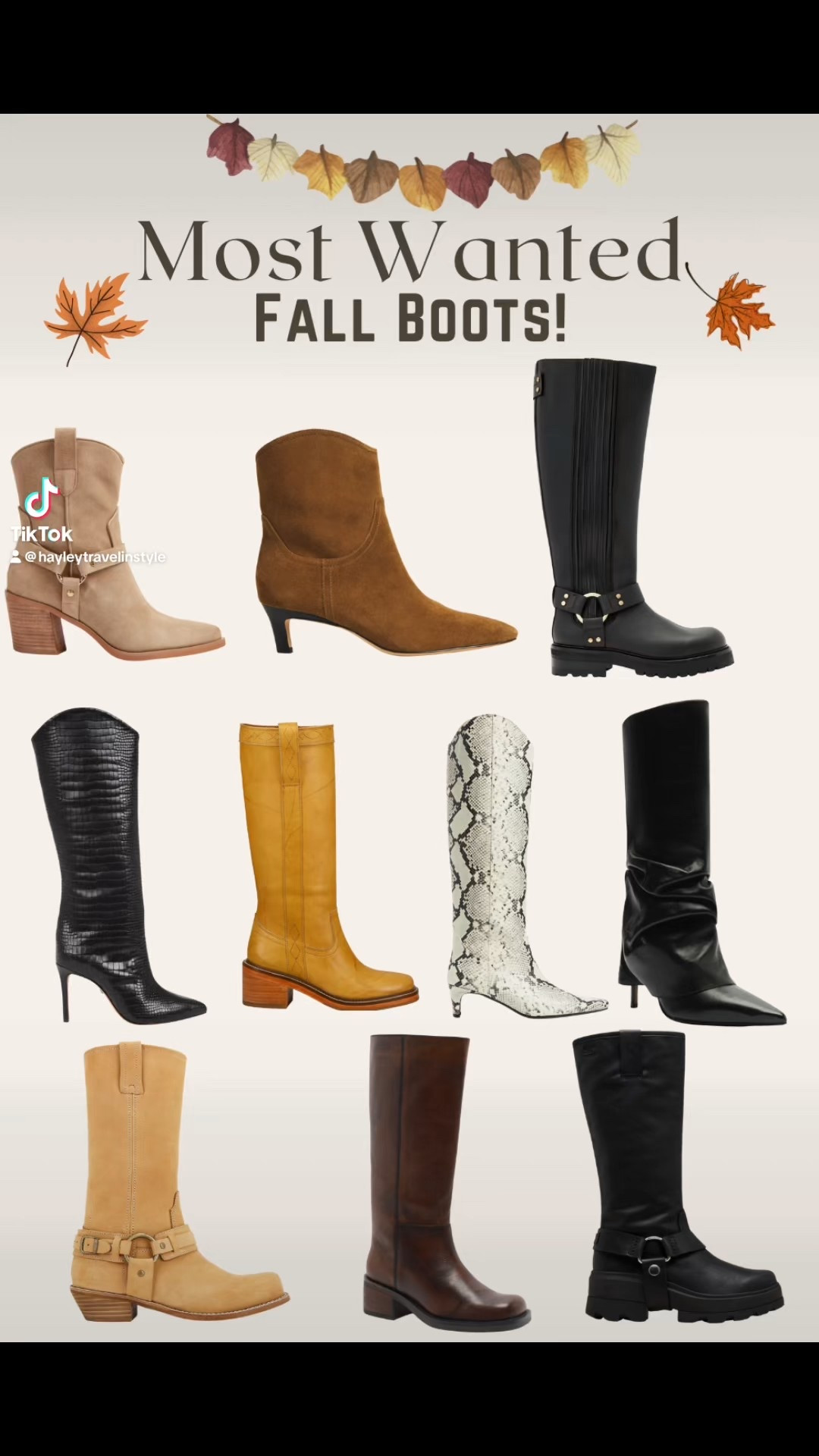 My Curated List of Ten of My Top Favorite Boots for Fall Right Now!
Fall boot season is HERE and I’m obsessed with these 10 styles! 🍂
From classic ankle boots to trending Western styles, I’ve rounded up the best boots for fall that go with everything in your wardrobe.
My Top 10 Fall Boots:
	1.	Classic Leather Ankle Boots
	2.	Western Cowboy Boots
	3.	Sleek Knee-High Boots
	4.	Chunky Combat Boots
	5.	Heeled Booties
	6.	Suede Ankle Boots
	7.	Chelsea Boots
	8.	Lug Sole Boots
	9.	Over-the-Knee Boots
	10.	Neutral Platform Boots
These are the boots I keep reaching for this season! They pair perfectly with jeans, dresses, and everything in between. Shop all my favorites through the links below! 👢

#LTKPetite #LTKOver40 #LTKShoeCrush