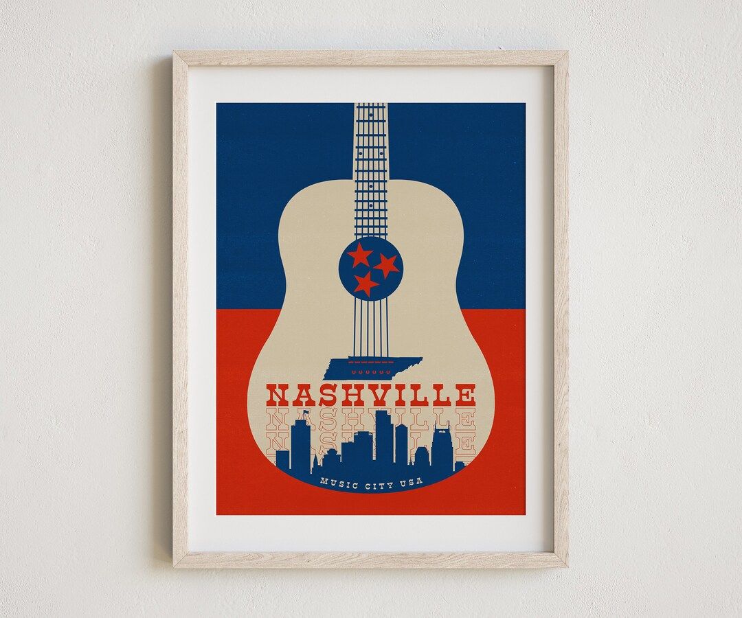 Nashville Print, Music City USA Print, Nashville Poster, Nashville Wall Decor, Nashville Tennesse... | Etsy (US)