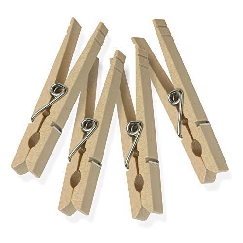 Honey-Can-Do DRY-01376 Wood Clothespins with Spring, 100-Pack, 3.3-inches Length,Brown | Amazon (US)
