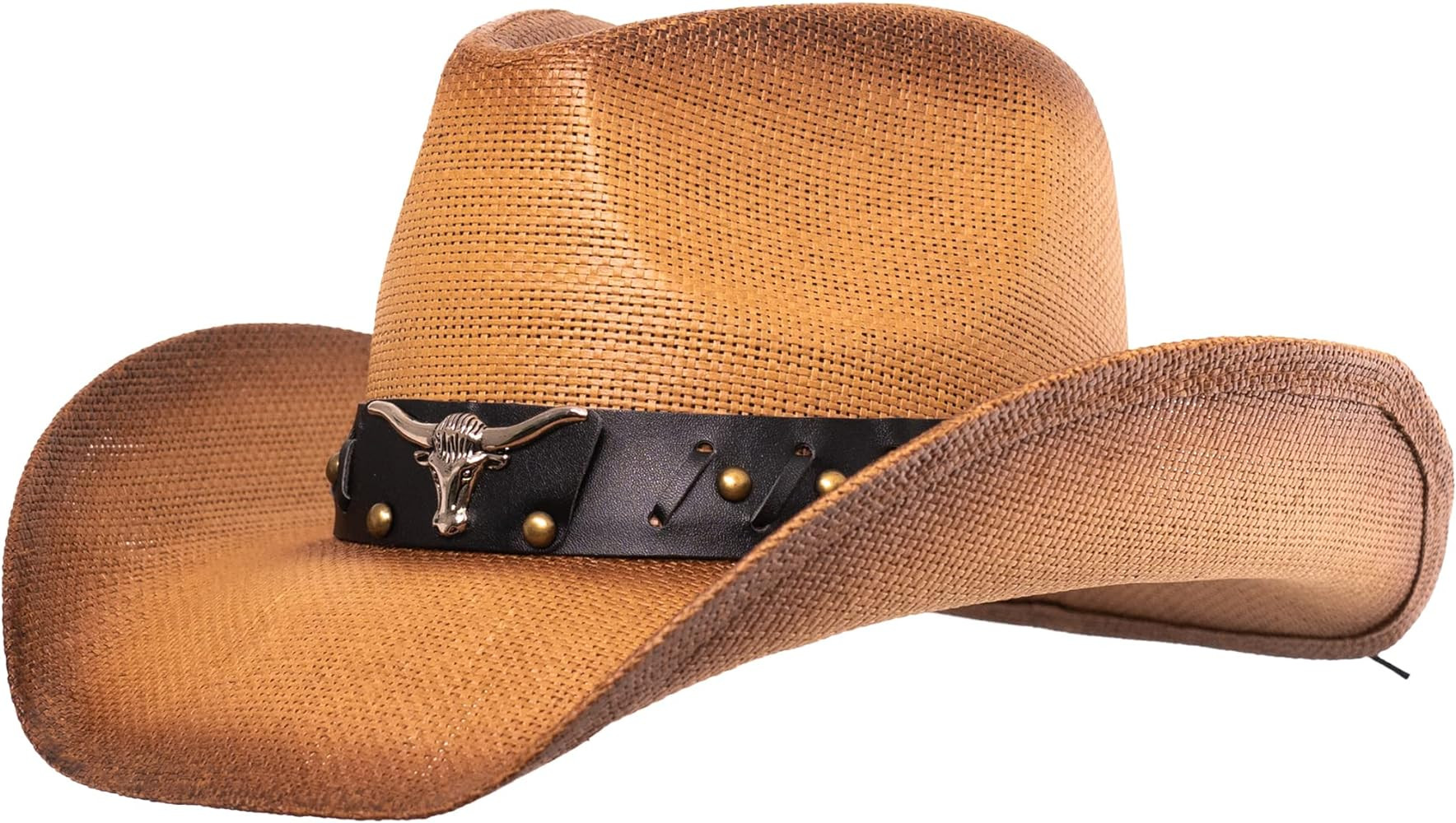 grinderPUNCH Western Outback Cowboy Hat Men's Women's Style Classic Straw Western Cowgirl Hat | Amazon (US)