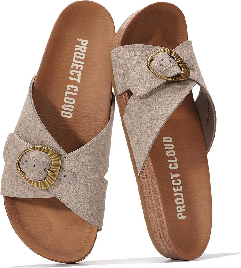 Project Cloud Womens Sandals - Adjustable Buckle Sandals for Women 2026 with Plush Insole - Light... | Amazon (US)
