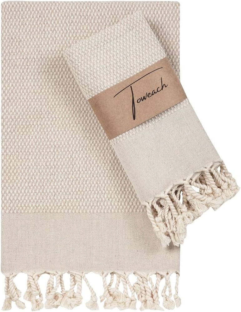Turkish Hand Towel Set Bathroom (18 x 40) Farmhouse Decorative Kitchen Hand Towel, 100% Turkish C... | Amazon (US)