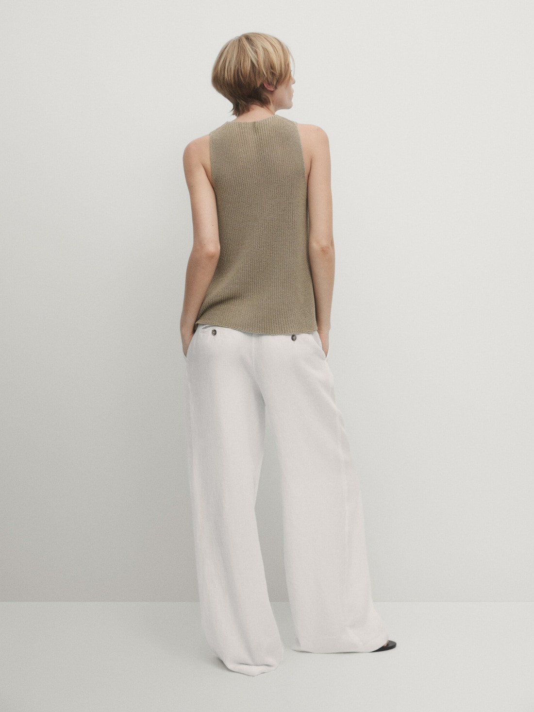 Crossover halter top | Massimo Dutti US